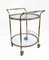French Round Bar Trolley with Bottle Holder by Maison Baguès, 1950s 6