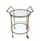 French Round Bar Trolley with Bottle Holder by Maison Baguès, 1950s 3