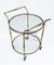 French Round Bar Trolley with Bottle Holder by Maison Baguès, 1950s 9