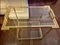 Gilded Brass and Glass Trolley with Service Tray, Italy, 1980s 4