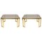 French Brass and Glass Octagonal Tables from Maison Jansen, 1970s 1