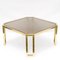 French Brass and Glass Octagonal Tables from Maison Jansen, 1970s, Image 14