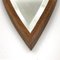 Mid-Century Modern Italian Oval Eye-Shaped Wood Frame Wall Mirror, 1950s, Image 3