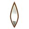 Mid-Century Modern Italian Oval Eye-Shaped Wood Frame Wall Mirror, 1950s 4