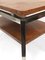 Steel and Walnut Burl Side Table with Two Levels by Guy Lefevre for Maison Jansen, Image 7