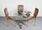 Octagonal Dining Table in Brass, Chrome & Glass, Italy, 1970s, Image 12