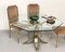 Tavolo da pranzo ottagonale in ottone, metallo cromato e vetro, anni '70, Immagine 17