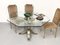Octagonal Dining Table in Brass, Chrome & Glass, Italy, 1970s 15