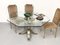 Octagonal Dining Table in Brass, Chrome & Glass, Italy, 1970s, Image 15