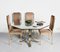 Octagonal Dining Table in Brass, Chrome & Glass, Italy, 1970s 8