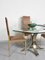 Tavolo da pranzo ottagonale in ottone, metallo cromato e vetro, anni '70, Immagine 11