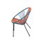 Silla italiana de metal y silla infantil de plástico en rojo y azul, años 50, Imagen 5