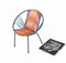 Silla italiana de metal y silla infantil de plástico en rojo y azul, años 50, Imagen 7