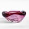 Italian Hand Blown Pink, Purple and Blue Sommerso Murano Glass Bowl from Seguso, 1960s 4