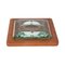 Italian Brass and Faceted Glass Leather Ashtray from Fontana Arte, 1970s, Image 1