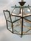 Italian Glass and Brass Lantern from Fontana Arte, 1950s 3