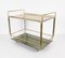 Italian Chrome Brass Smoked Glass and Mirror Bar Cart/Serving Table, 1970s, Image 4