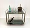 Italian Chrome Brass Smoked Glass and Mirror Bar Cart/Serving Table, 1970s 18