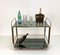 Italian Chrome Brass Smoked Glass and Mirror Bar Cart/Serving Table, 1970s, Image 18