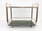 Italian Chrome Brass Smoked Glass and Mirror Bar Cart/Serving Table, 1970s 12