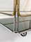 Italian Chrome Brass Smoked Glass and Mirror Bar Cart/Serving Table, 1970s 14