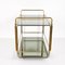 Italian Chrome Brass Smoked Glass and Mirror Bar Cart/Serving Table, 1970s 7