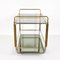 Italian Chrome Brass Smoked Glass and Mirror Bar Cart/Serving Table, 1970s, Image 7