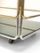 Italian Chrome Brass Smoked Glass and Mirror Bar Cart/Serving Table, 1970s 11