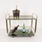 Italian Chrome Brass Smoked Glass and Mirror Bar Cart/Serving Table, 1970s 6