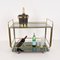 Italian Chrome Brass Smoked Glass and Mirror Bar Cart/Serving Table, 1970s, Image 6