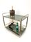 Italian Chrome Brass Smoked Glass and Mirror Bar Cart/Serving Table, 1970s 16