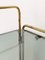 Italian Chrome Brass Smoked Glass and Mirror Bar Cart/Serving Table, 1970s 9