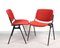 Italienischer DSC Chair 106 aus rotem Aluminium von Giancarlo Piretti für Castles Alps, 1960er, 2er Set 6