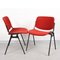 Italian Red Aluminum DSC Chair 106 by Giancarlo Piretti for Castles Alps, 1960s, Set of 2 8