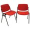 Italienischer DSC Chair 106 aus rotem Aluminium von Giancarlo Piretti für Castles Alps, 1960er, 2er Set 1