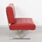 Italienische Sessel aus rotem Kunstleder im Stil von Robert Haussmann für de Sede, 1950er, 2er Set 6