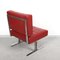 Italienische Sessel aus rotem Kunstleder im Stil von Robert Haussmann für de Sede, 1950er, 2er Set 8