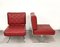 Italienische Sessel aus rotem Kunstleder im Stil von Robert Haussmann für de Sede, 1950er, 2er Set 15