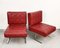 Italienische Sessel aus rotem Kunstleder im Stil von Robert Haussmann für de Sede, 1950er, 2er Set 16