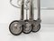 Silver Plated Brass Nesting Tables with Wheels from Maison Jansen, France, Set of 3, Image 11