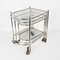 Silver Plated Brass Nesting Tables with Wheels from Maison Jansen, France, Set of 3 2