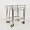 Silver Plated Brass Nesting Tables with Wheels from Maison Jansen, France, Set of 3, Image 14