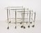 Silver Plated Brass Nesting Tables with Wheels from Maison Jansen, France, Set of 3 19