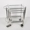 Silver Plated Brass Nesting Tables with Wheels from Maison Jansen, France, Set of 3 15