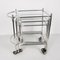 Silver Plated Brass Nesting Tables with Wheels from Maison Jansen, France, Set of 3, Image 15