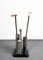Vintage Italian Lacquered Wood and Metal Umbrella Stand in Black, 1970s, Image 7