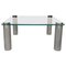 Square Glass and Chrome Coffee Table by Marco Zanuso for Zanotta, Italy, 1960s 1