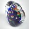 Paperweight Aquarium Sculpture in White, Blue, Red and Green Murano Glass 5