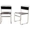 Stühle aus Stahl & Leder von Giovanni Carini für Planula, Italien, 1970er, 2er Set 1