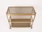 Bar Cart in Brass and Chrome with Three Glass Shelves, Italy, 1970s, Image 6